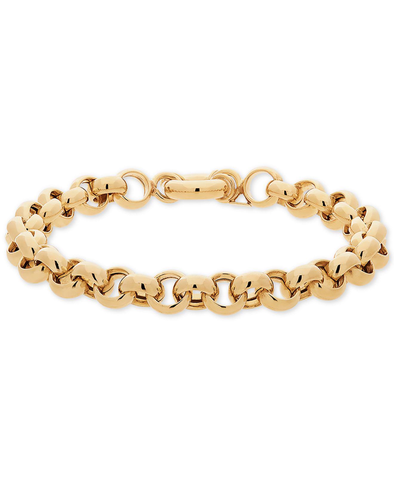 Macy's Diamond Heart Link Bracelet (1/10 ct. t.w.) Available in Sterling  Silver or 18k Gold-plated Sterling Silver - Macy's