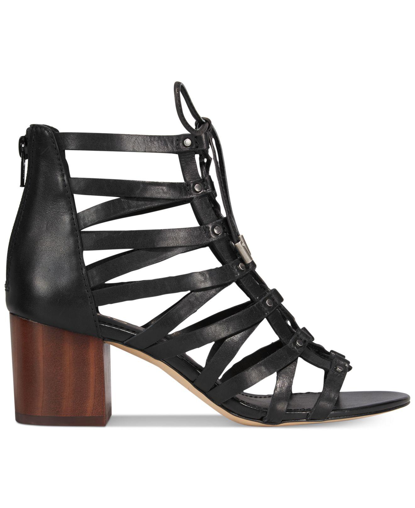 ALDO Women's Myssi Lace-up Block-heel Sandals in Black - Lyst