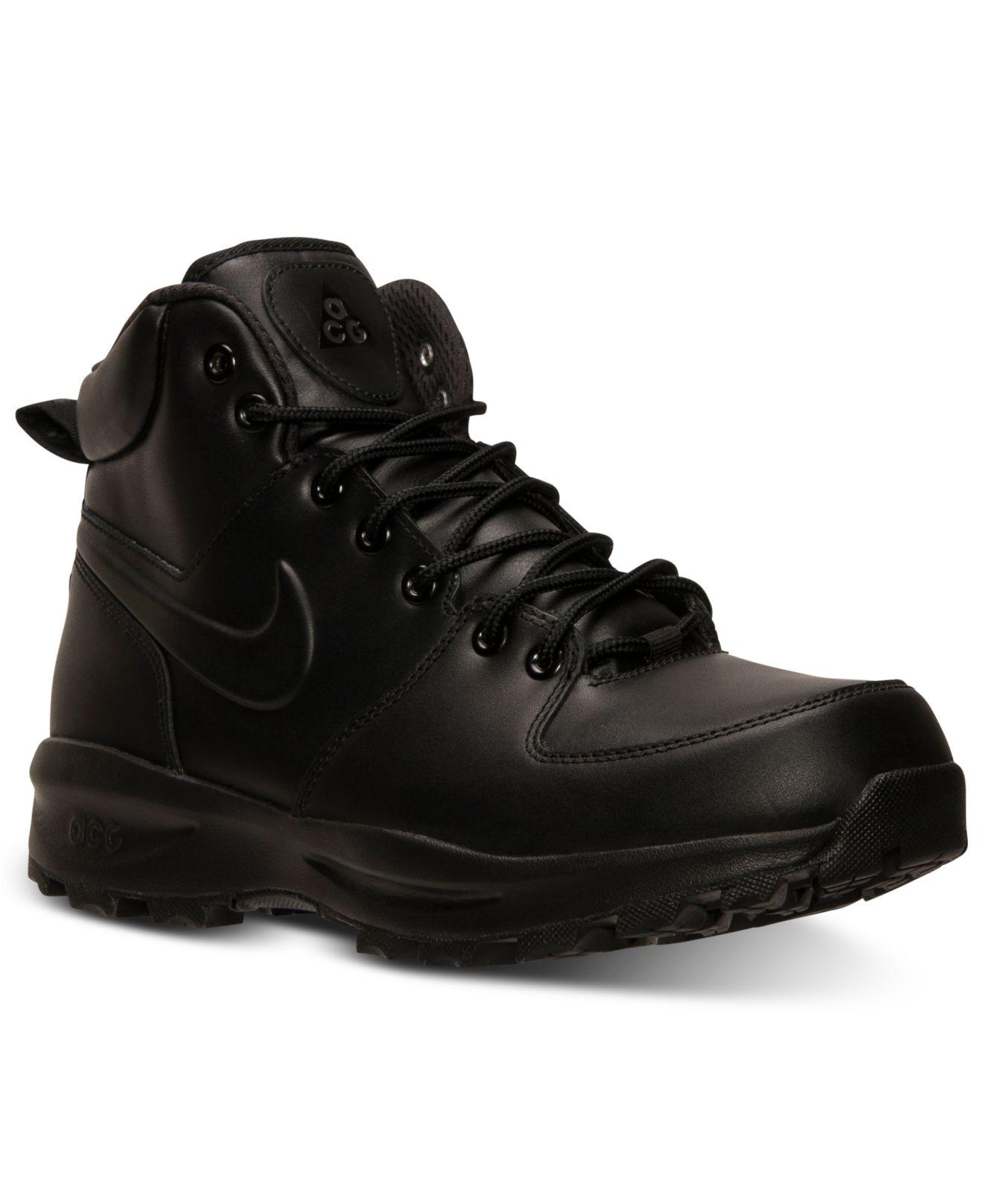 Nike Leather Manoa in Black/Black/Black (Black) for Men - Save 45% | Lyst