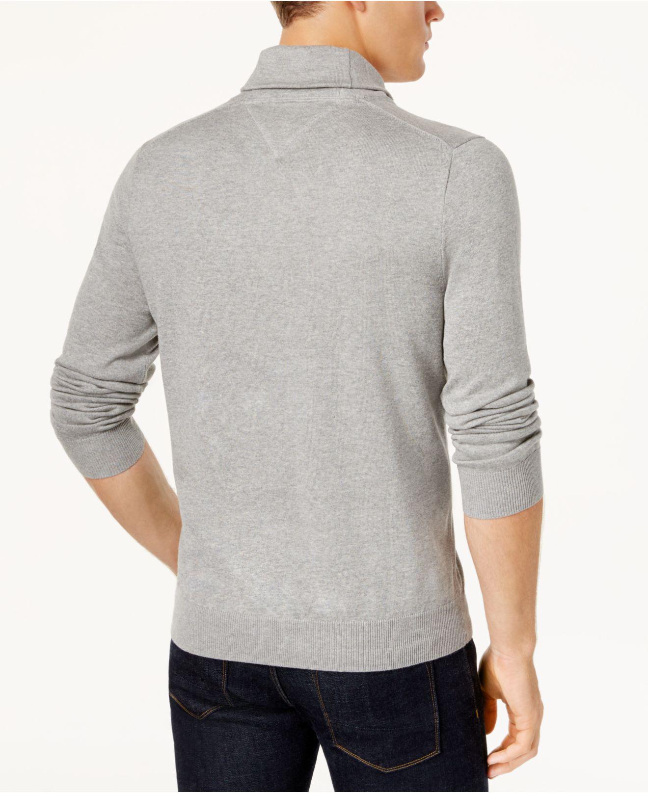 Tommy Hilfiger Springfield Shawl Collar Sweater Grey Mens Small New