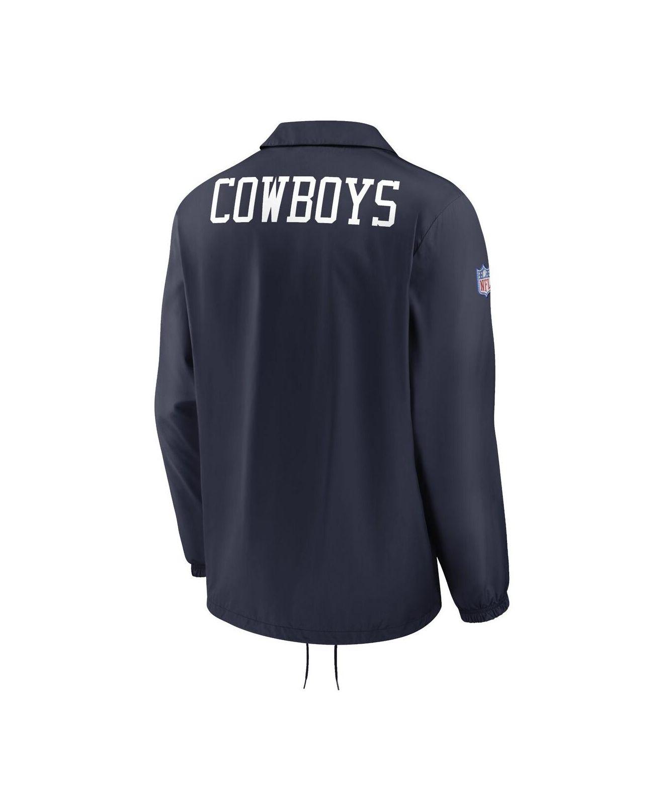 Nike Navy Dallas Cowboys Sideline Coaches Performance Full-snap Jacket in  Blue for Men | Lyst