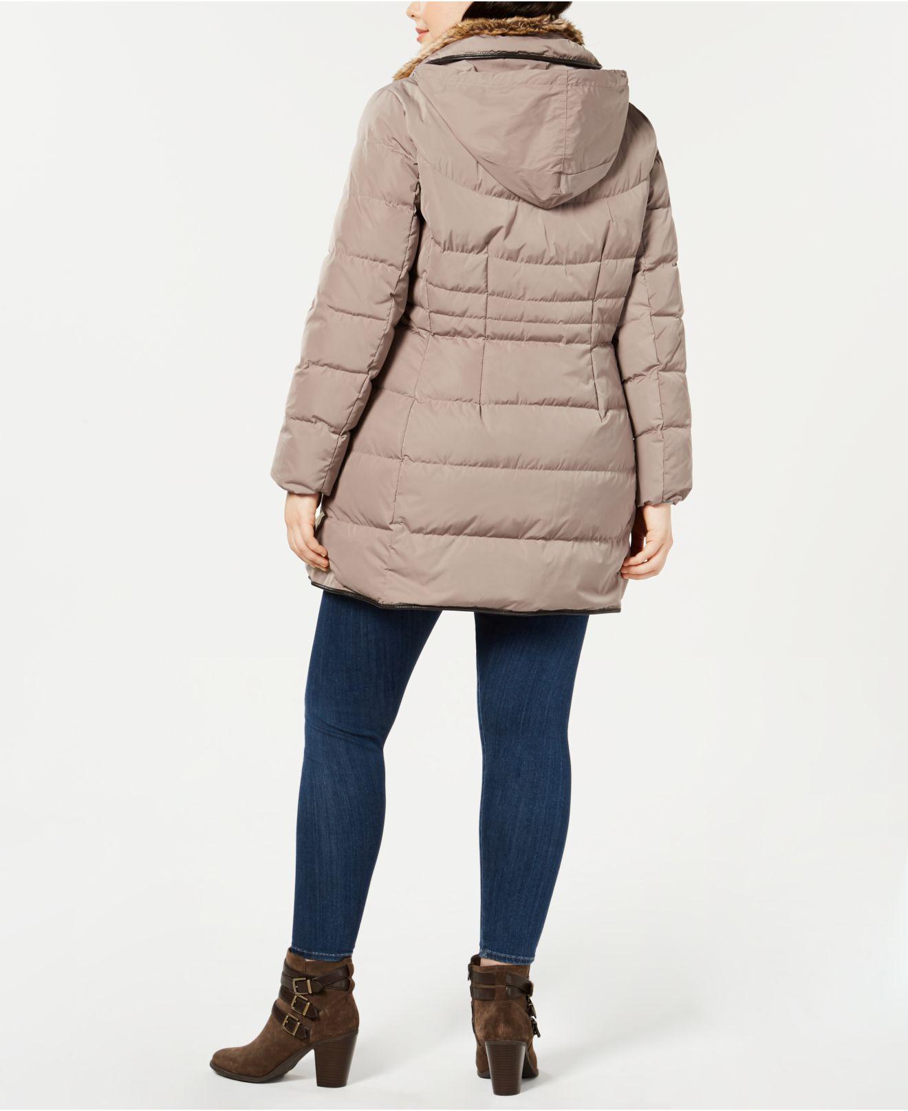cole haan plus size puffer coat