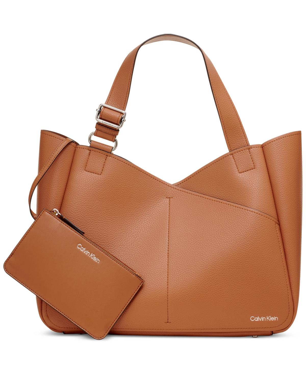 カルバンクライン★Zoe Large Colorblockモノグラムトートバッグ Calvin Klein Zoe Large Colorblock Monogram Tote - Macy's
