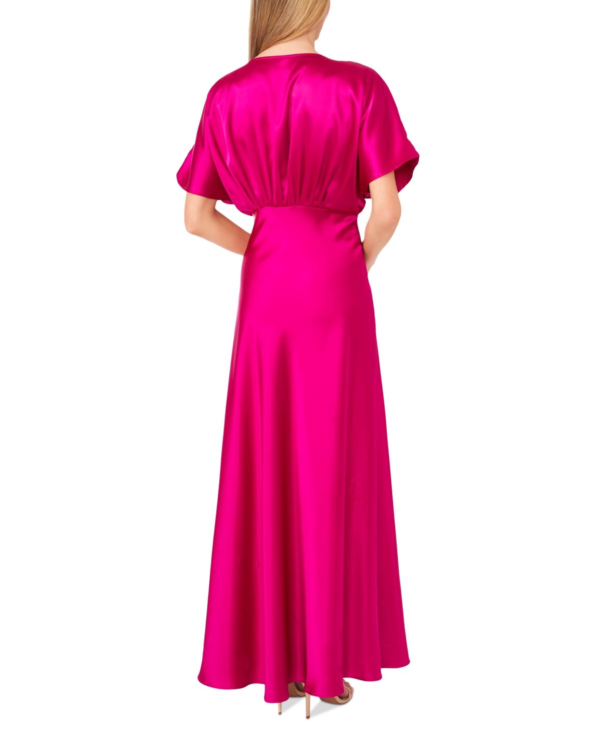 Cece Satin Dolman-sleeve Empire-waist Maxi Dress in Pink Lyst