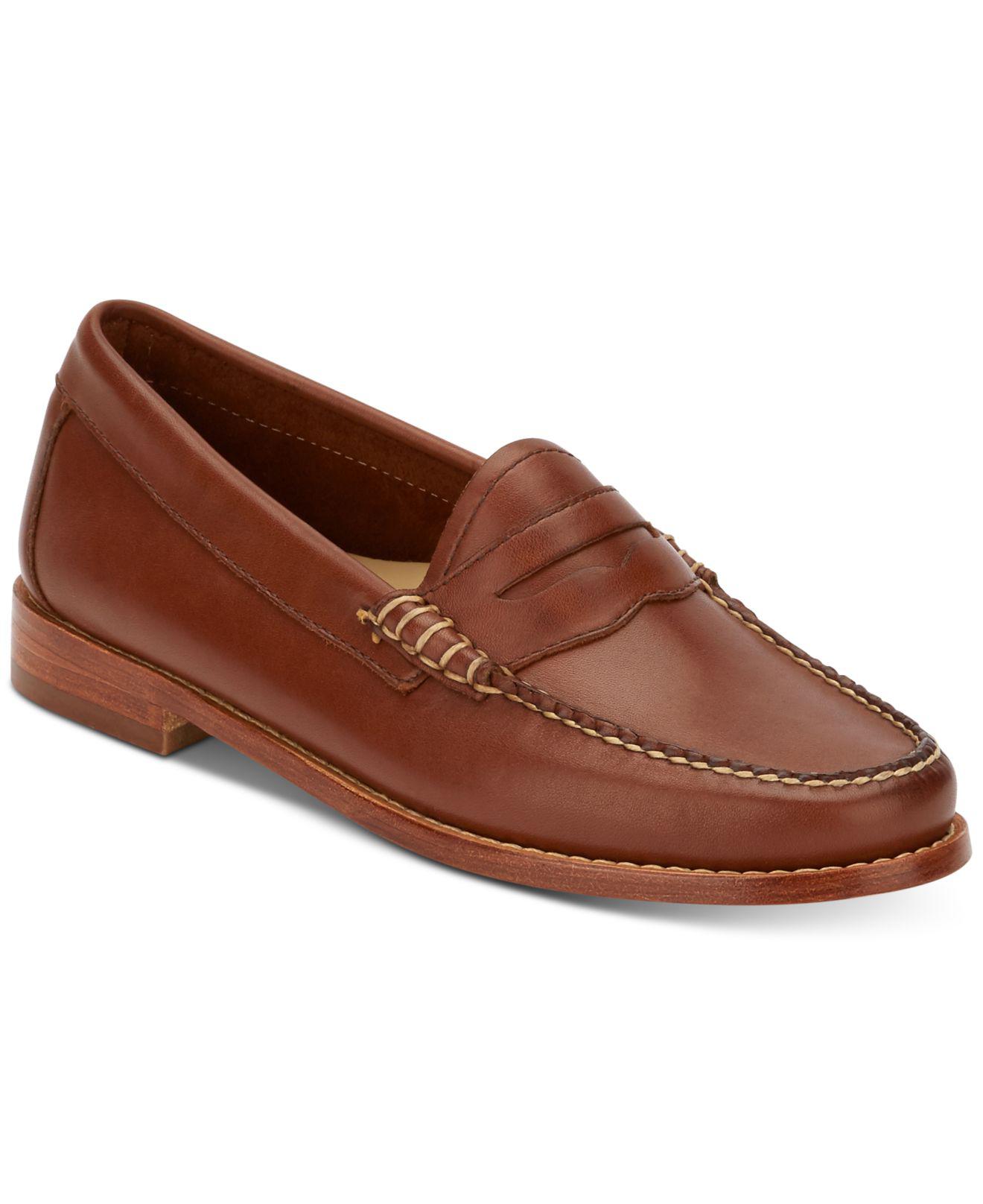 G.H.BASS Leather Women's Weejuns Whitney Penny Loafers in Cognac (Brown ...