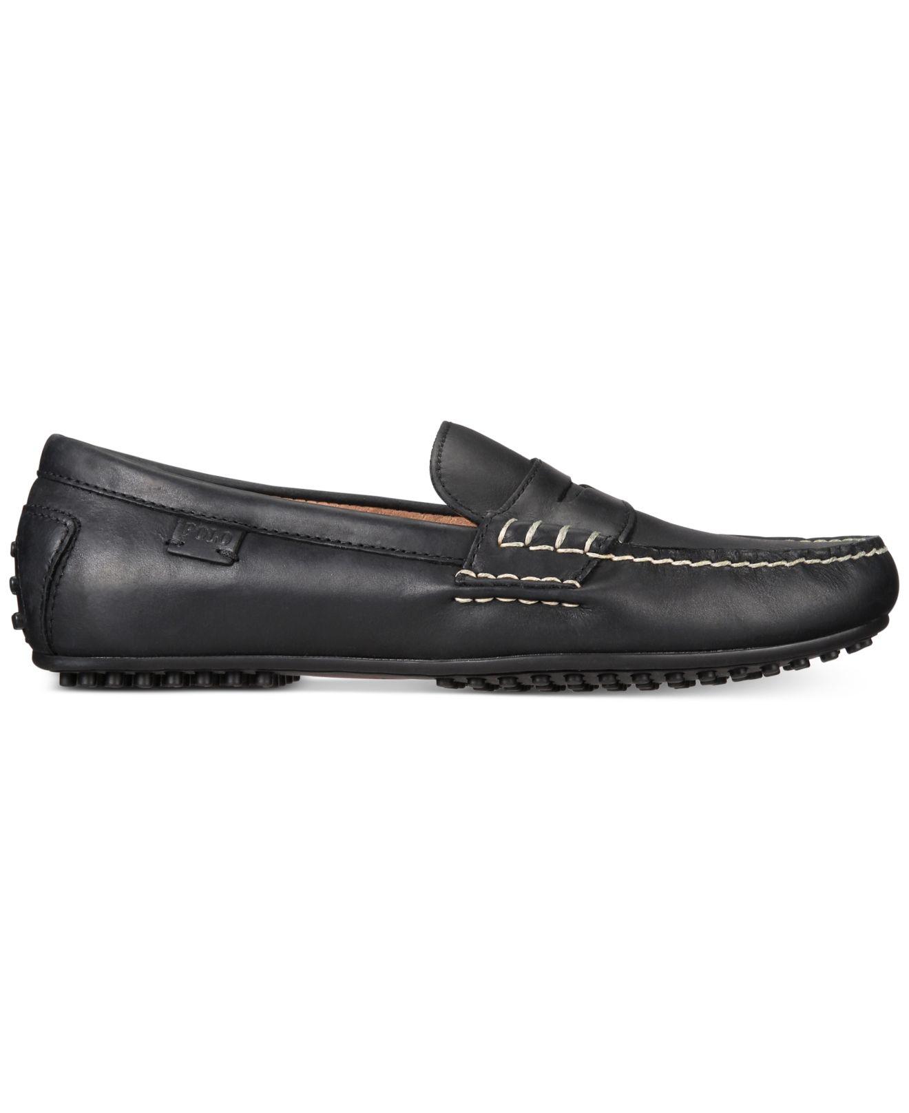Polo Ralph Lauren Wes Penny Loafers in Black for Men - Lyst