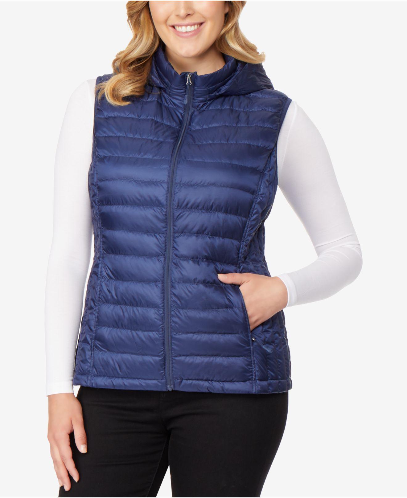 plus size packable down vest