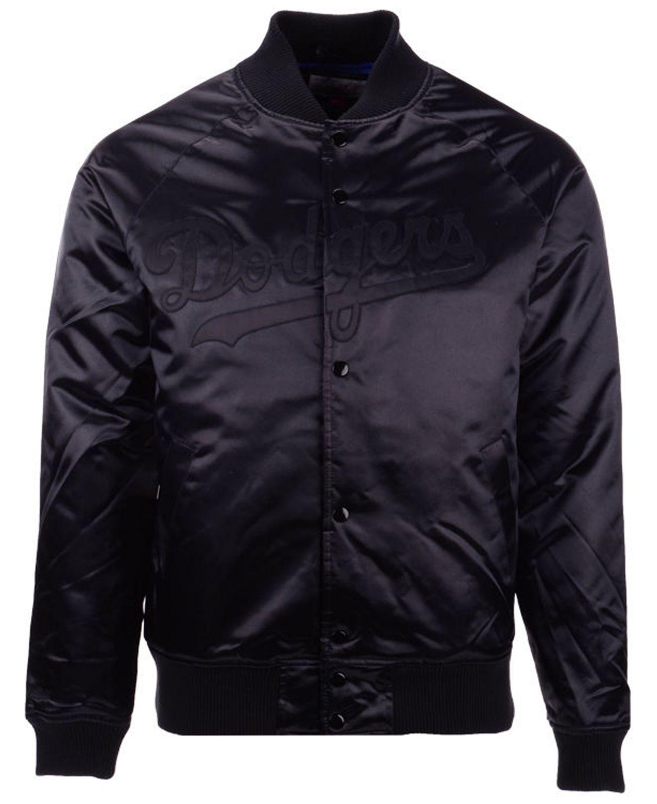 mitchell and ness dodgers satin jacket