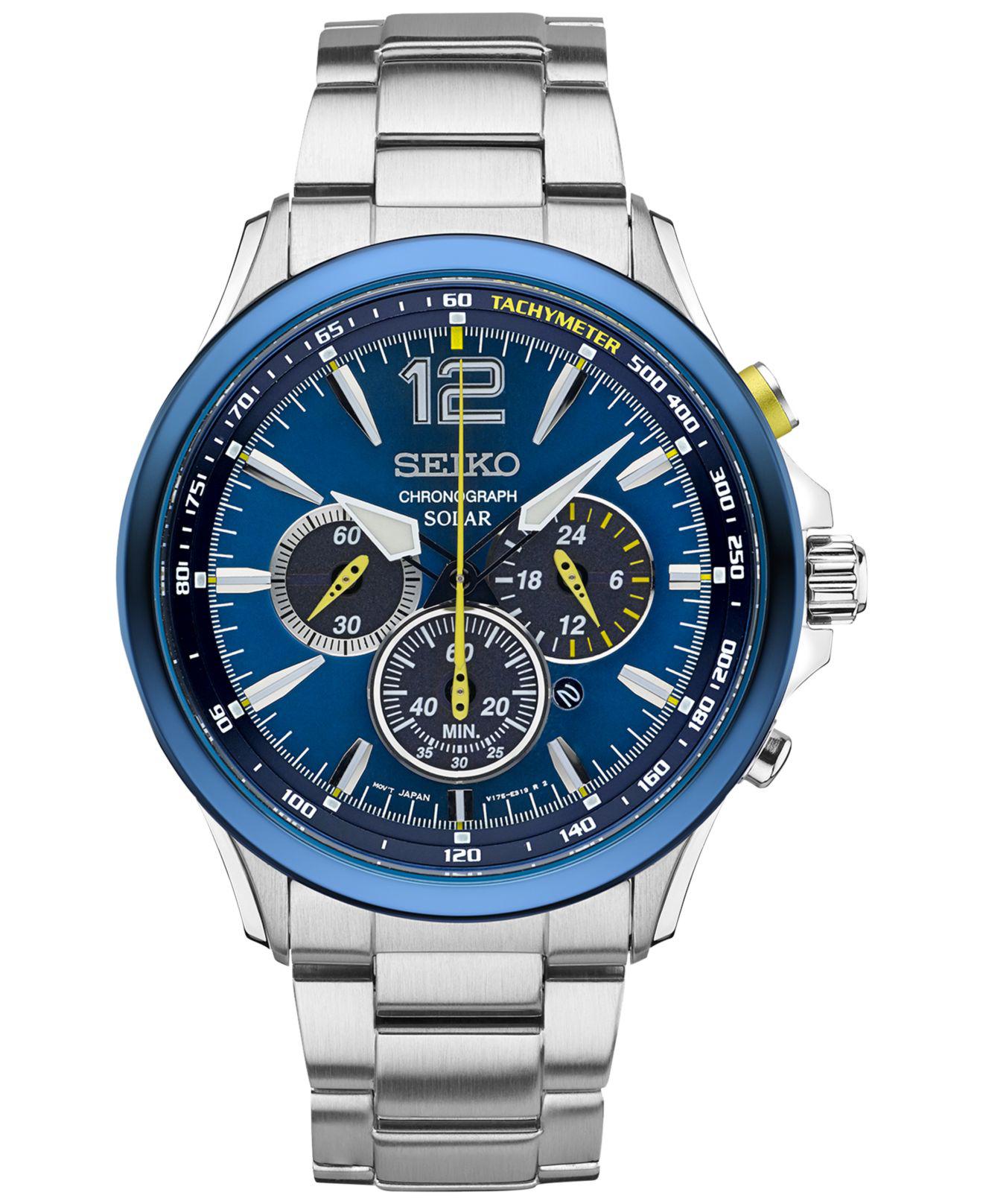 seiko solar jimmie johnson special edition men's chronograph watch