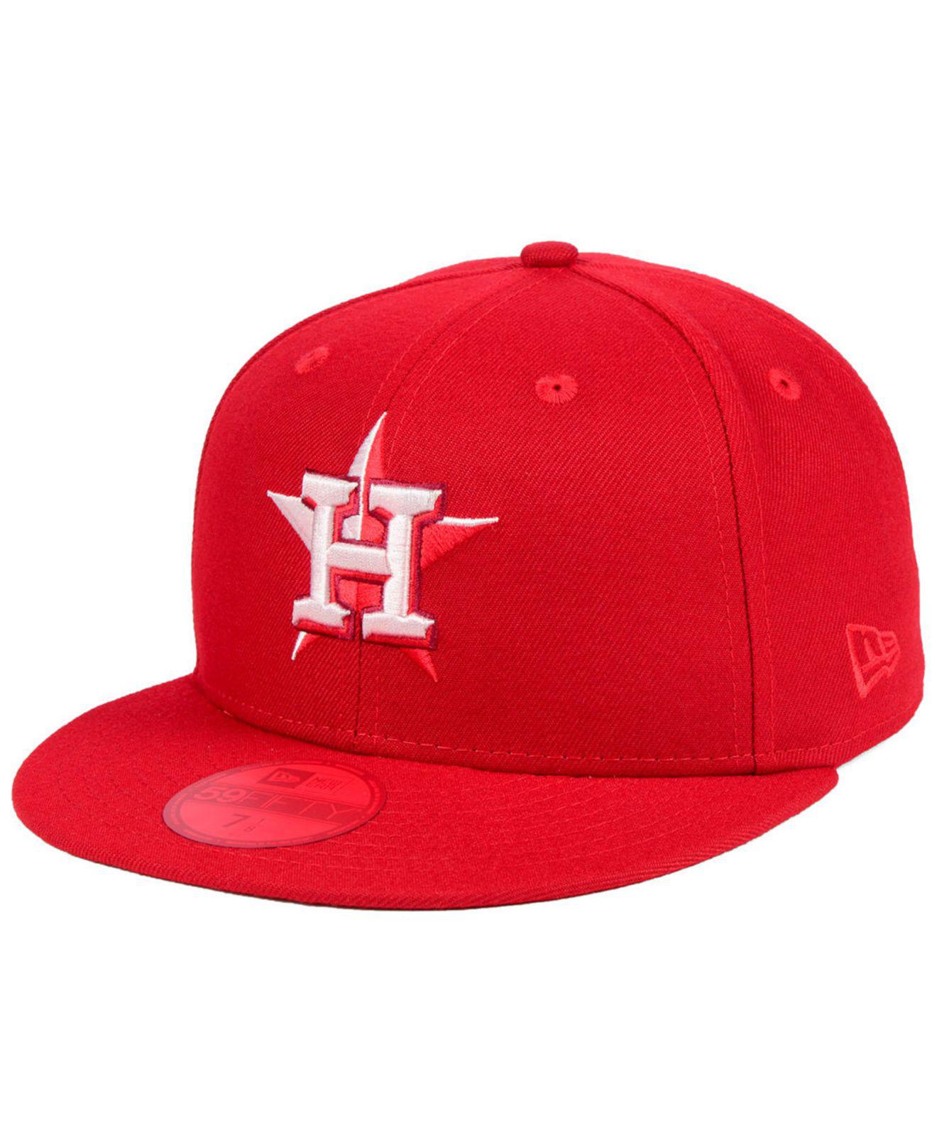KTZ Houston Astros Prism Color Pack 59fifty Fitted Cap in Red for Men
