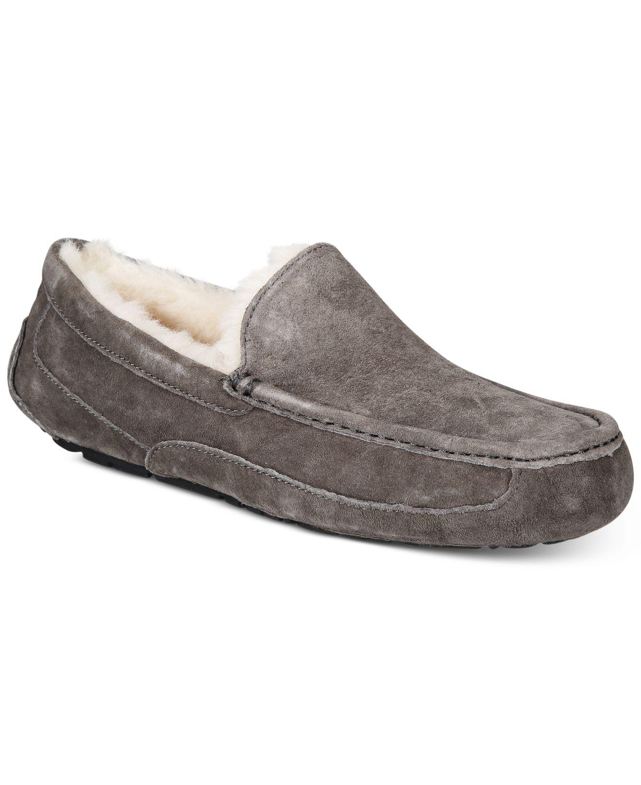 ugg ascot charcoal slipper