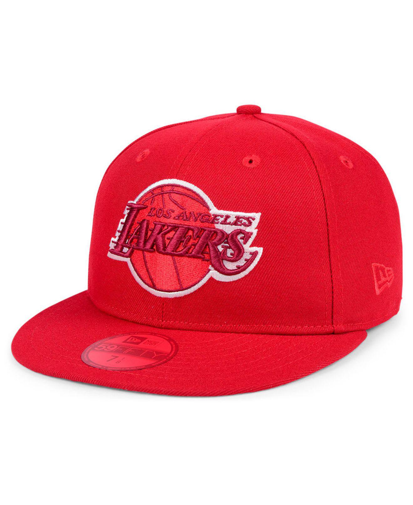 red lakers hat