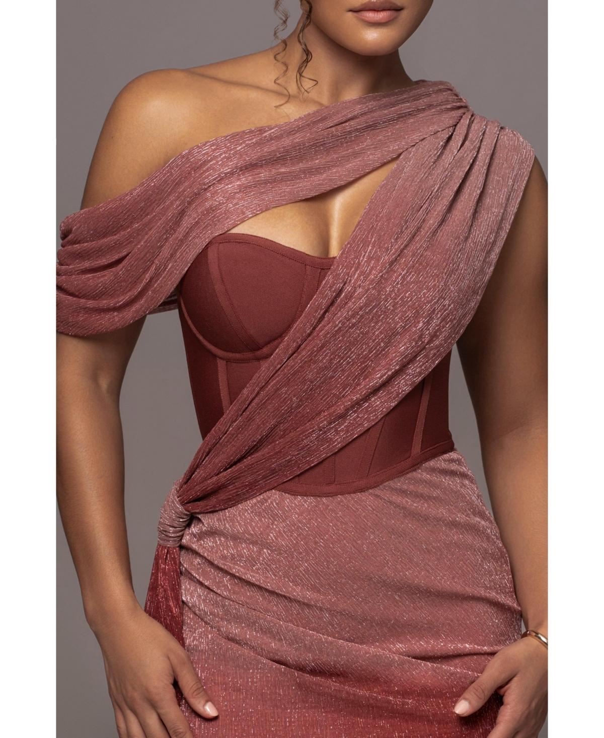 red celestina draped maxi dress JLUXLABEL Celestina Draped Maxi Dress in Red