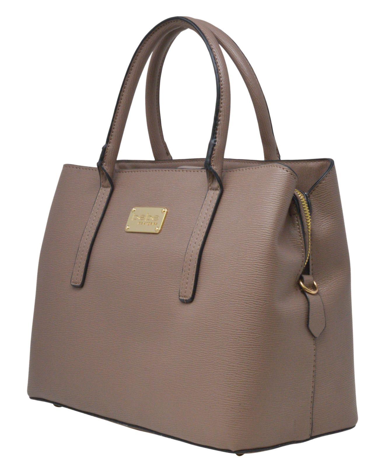 Bebe Aubrey Satchel In Taupe Brown Lyst