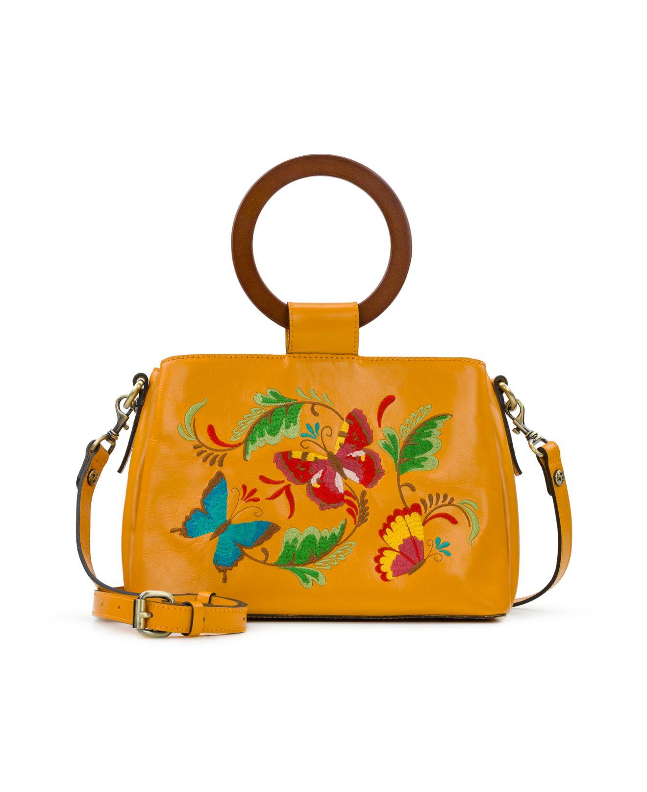 Patricia Nash Empoli Leather Satchel in Orange Lyst