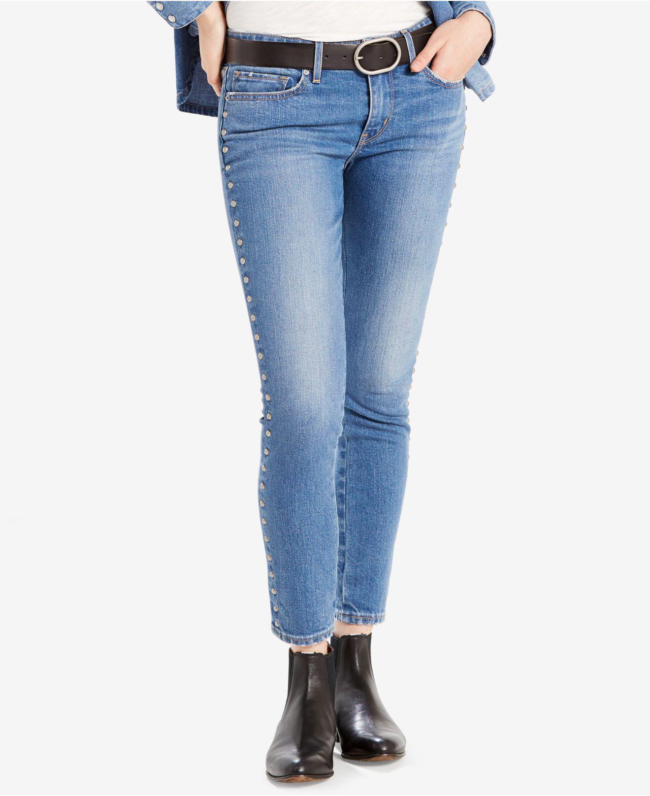 711 skinny studded ankle jeans