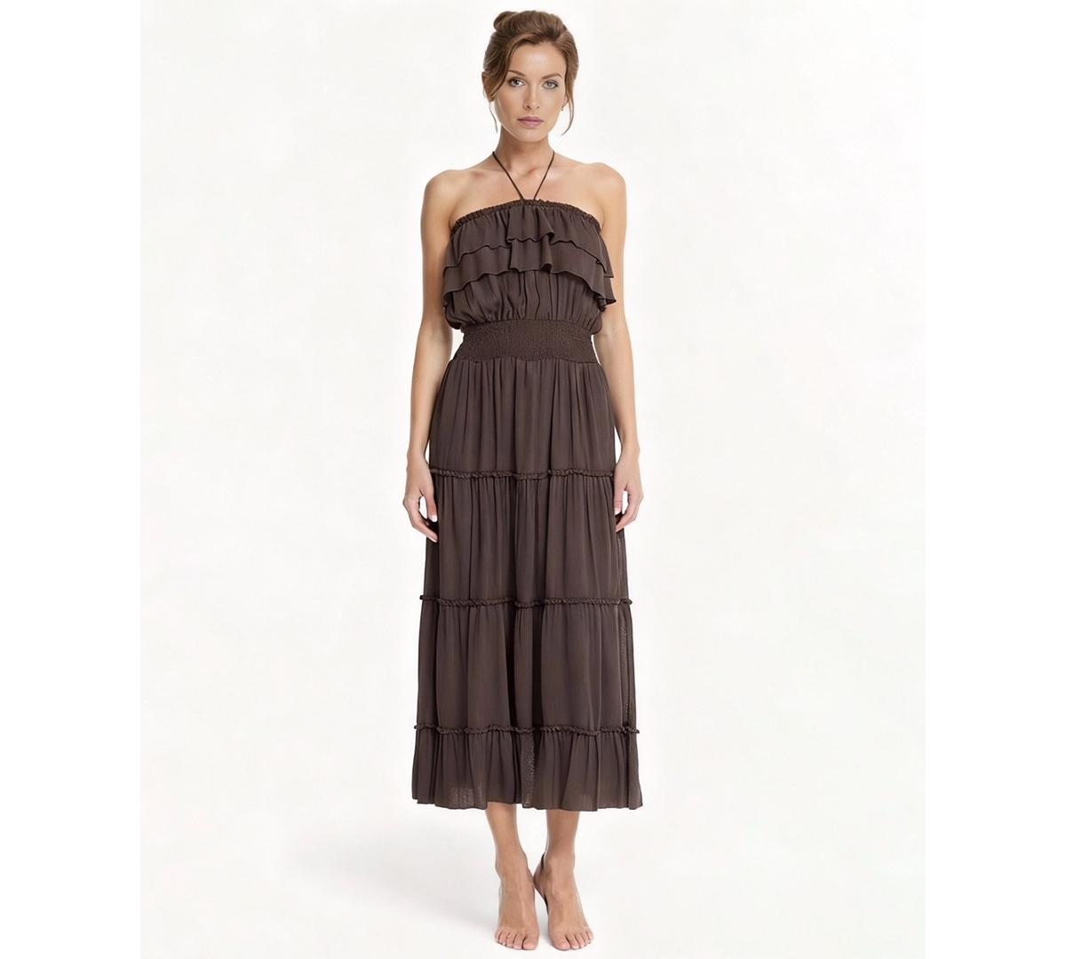 slim fit dress slacks Dottie Satin Bridesmaids Dress main image 1