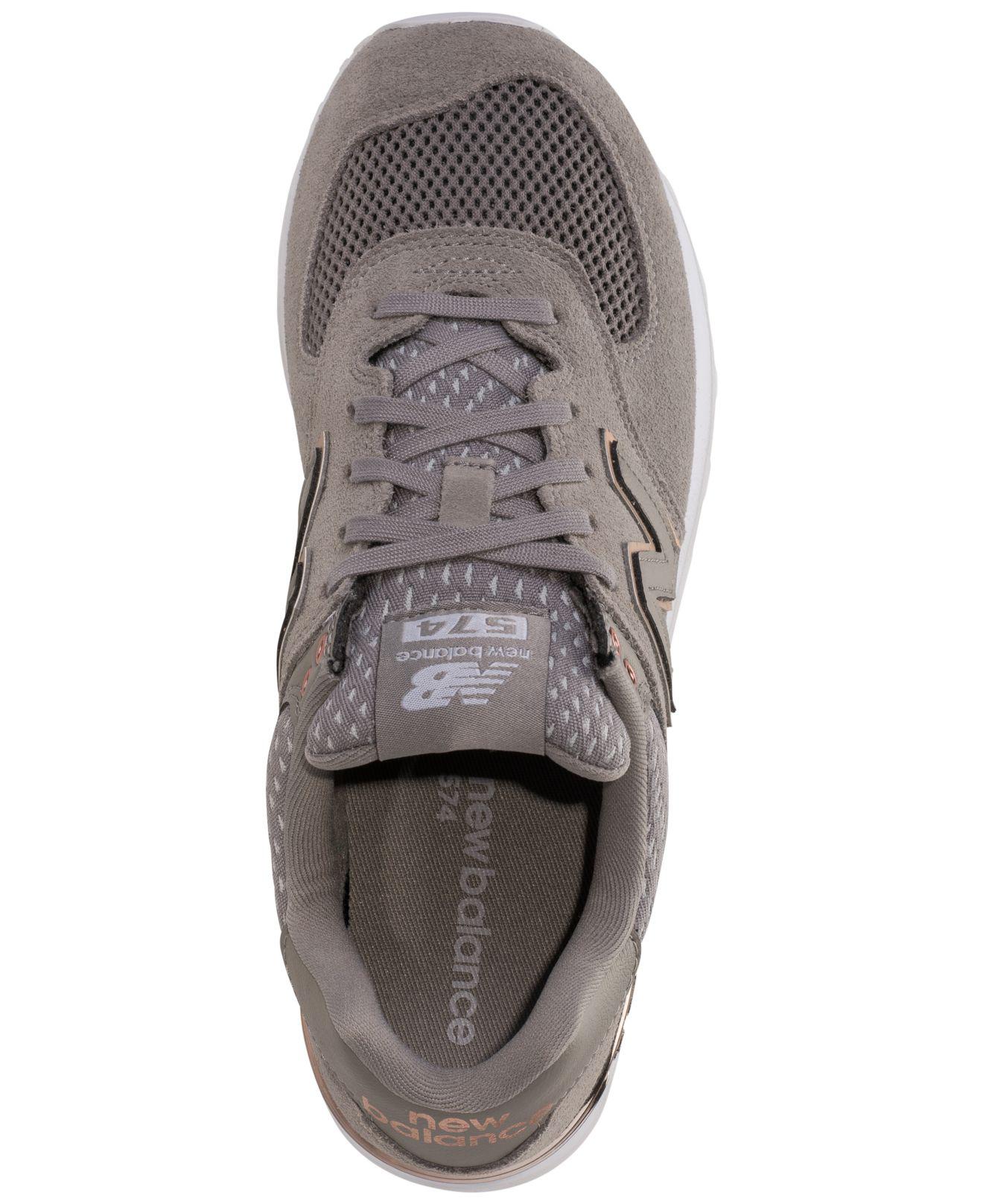 new balance women's 574 rose gold casual sneakers
