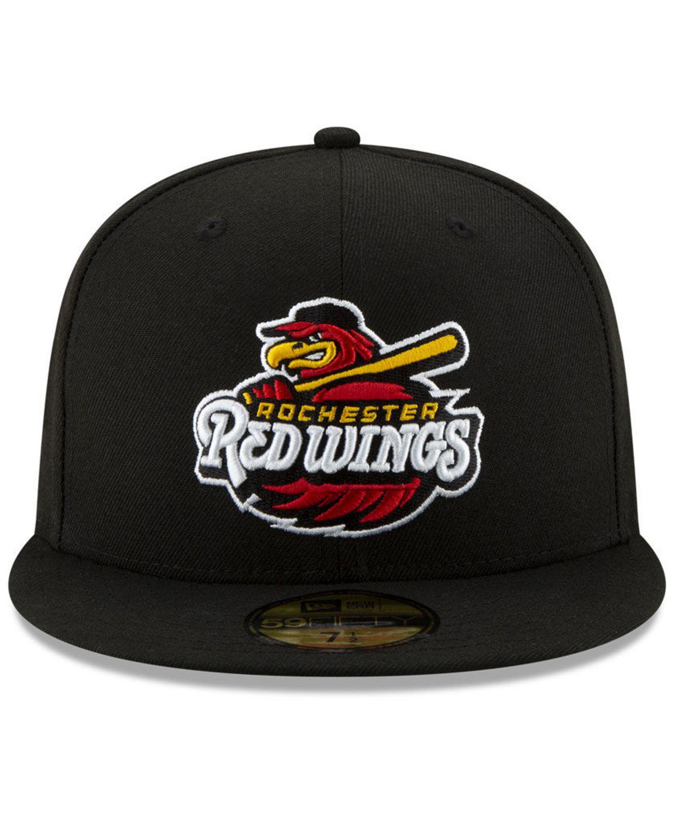 KTZ Rochester Red Wings League Patch 59fifty-fitted Cap in Black