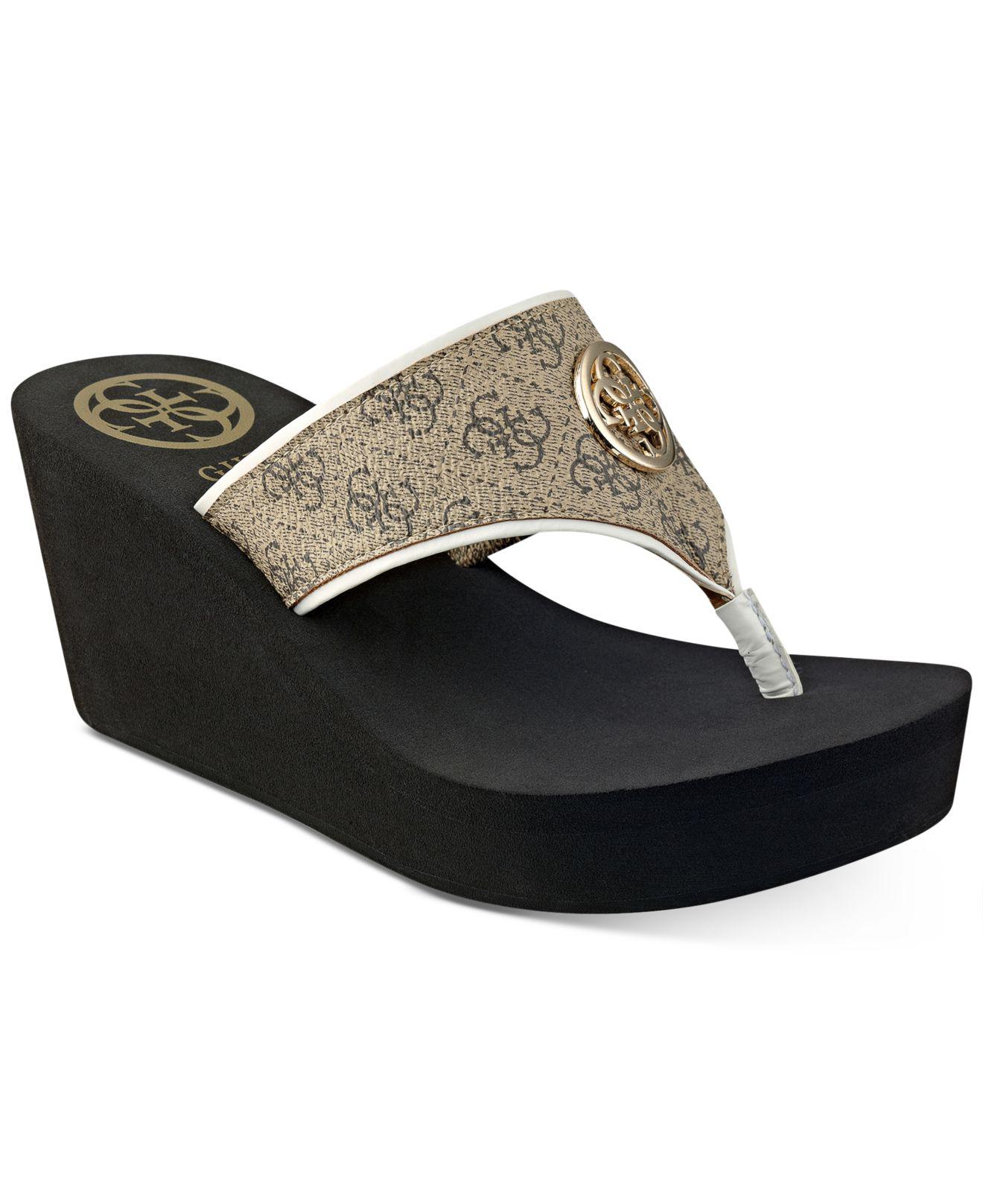 guess tan sandals