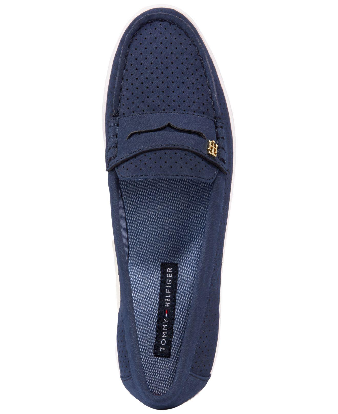 tommy hilfiger butter leather loafers