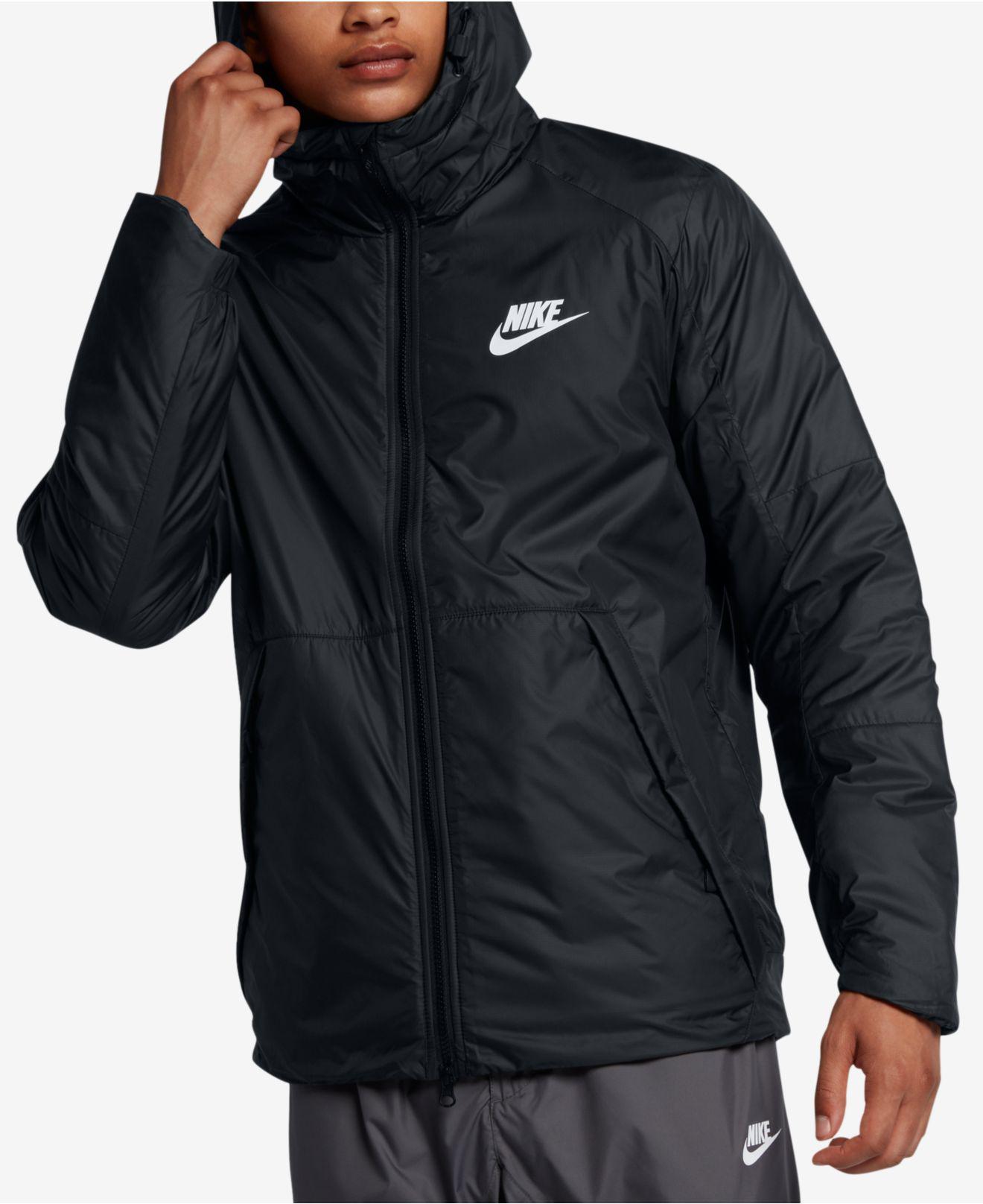 Nike Fleece Men's Sportswear Insulated Rain Jacket in Black for Men | Lyst