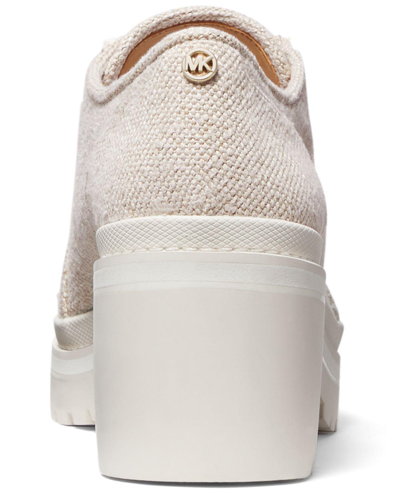 Michael Kors Canvas Michael Corey Lace-up Shoes in White | Lyst Canada