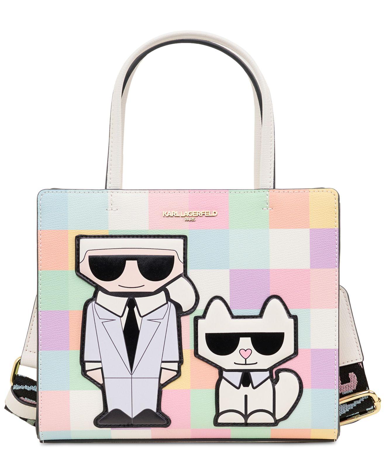 Karl Lagerfeld Small Maybelle Crossbody Satchel in White Lyst