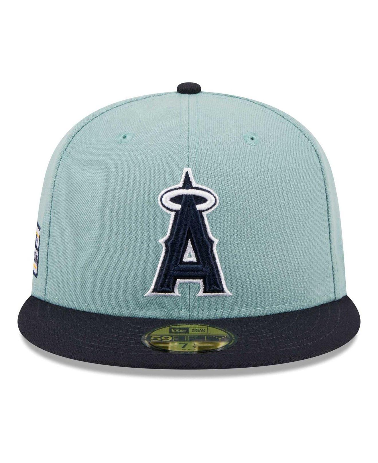 KTZ Light Blue, Navy Los Angeles Angels Beach Kiss 59fifty Fitted Hat for  Men