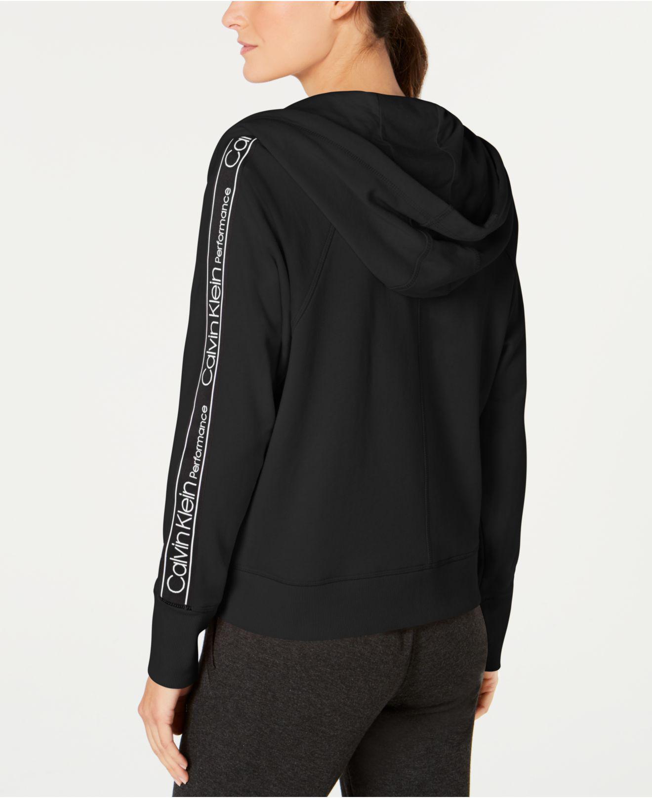 calvin klein sweatshirt with logo stripe