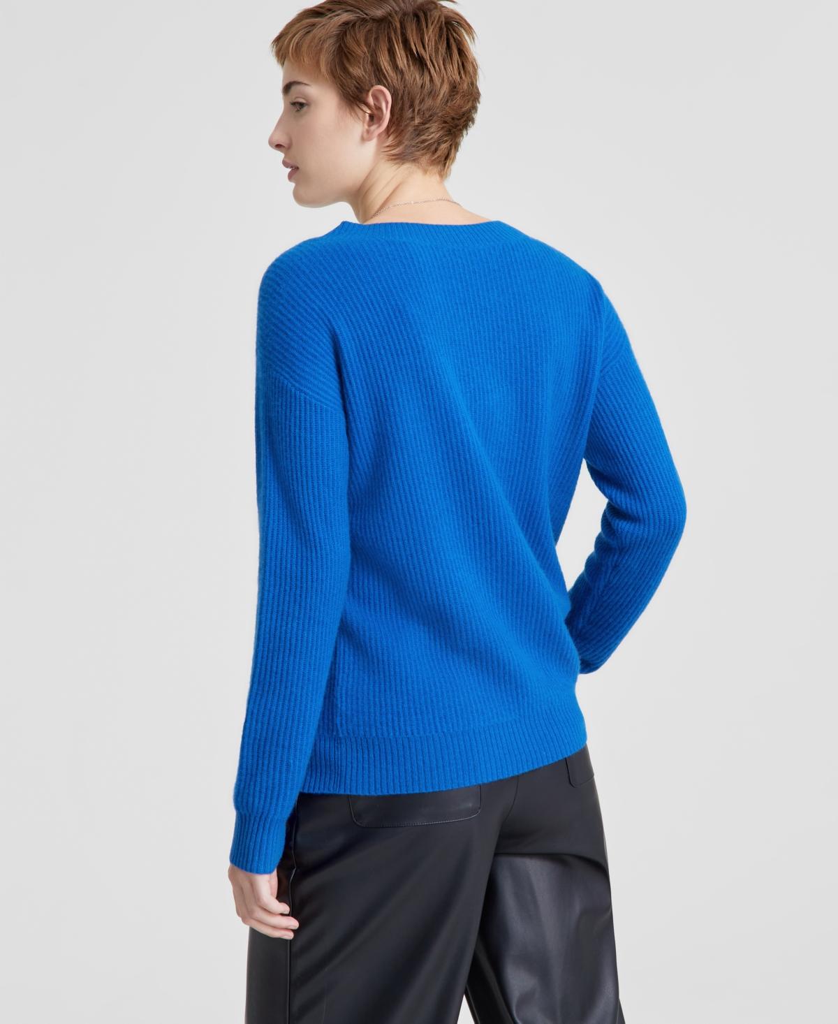 Charter Club Pure 100% Cashmere Long-Sleeve Shirt Tail Sweater, shops NWT, Sz SM