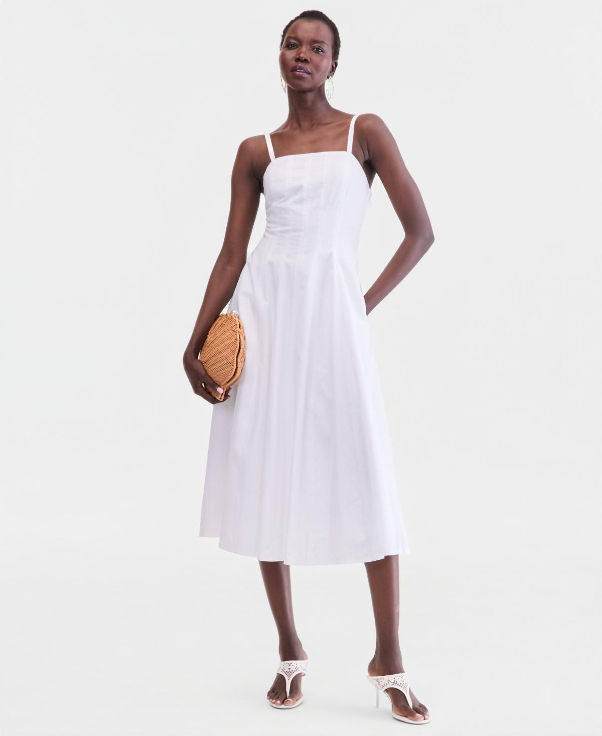 knee length dresses for ladies Quenby White Off Shoulder Mesh Maxi Dress (Archive Sale) main image 1