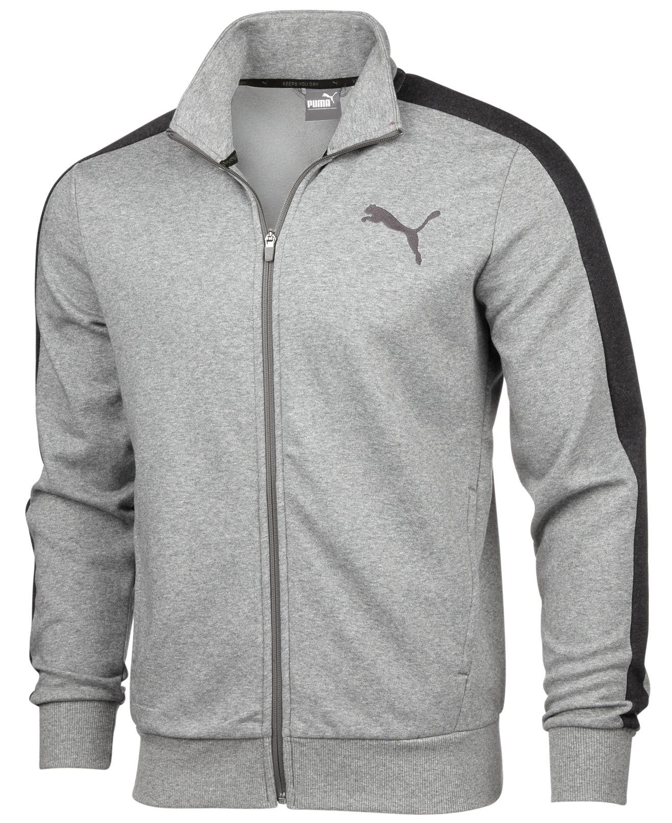 PUMA Cotton Men's Core Track Jacket in Grey (Gray) for Men - Lyst