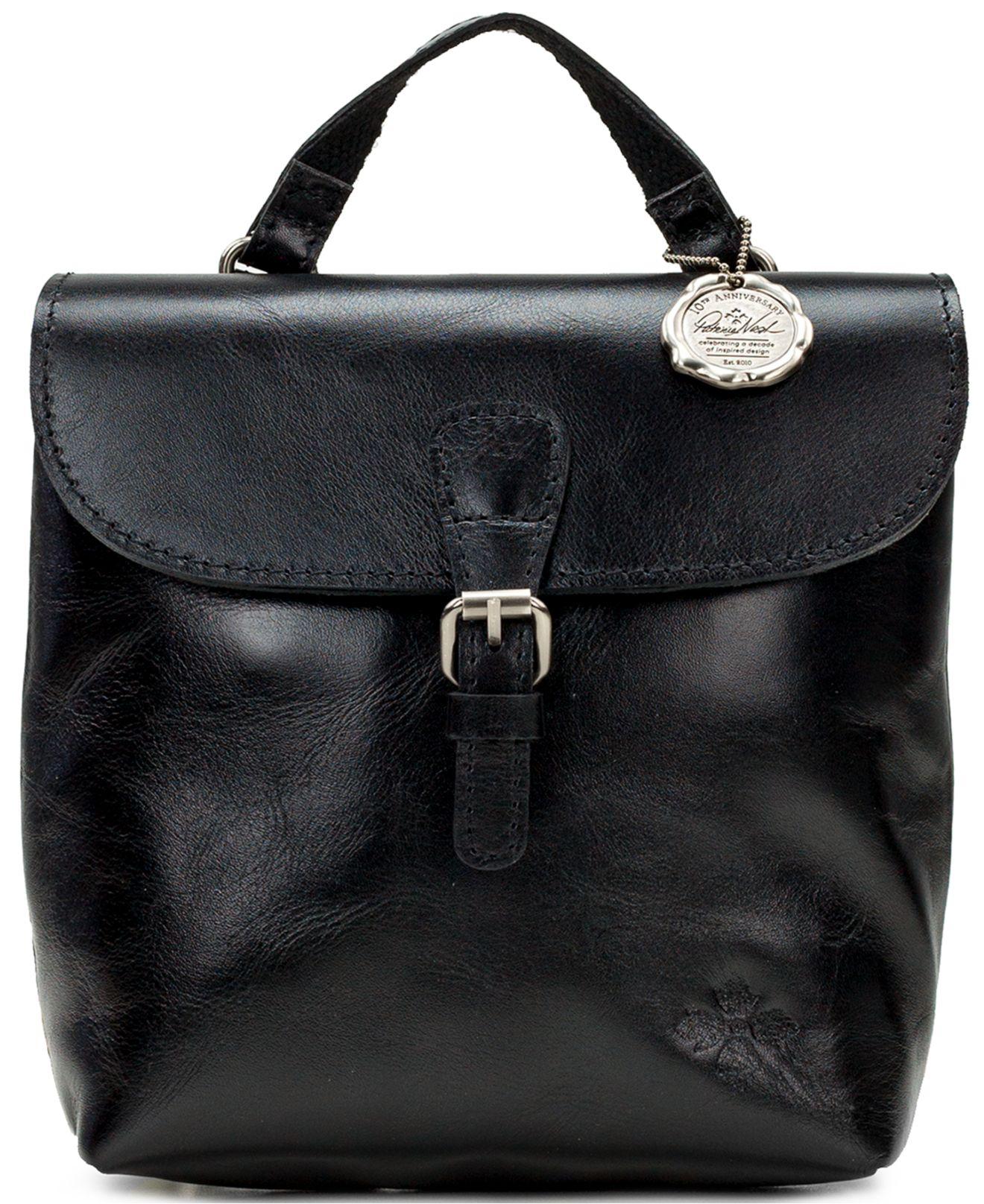 macys leather backpack