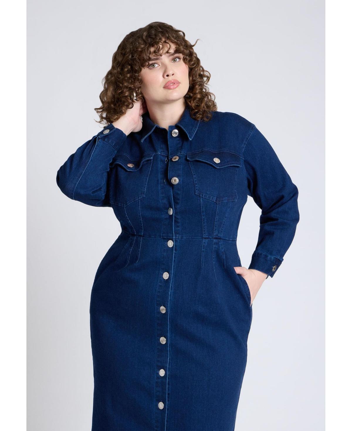 Nina Parker Macys Plus Size Denim Dress Best Macys Plus Size Denim - Main Image
