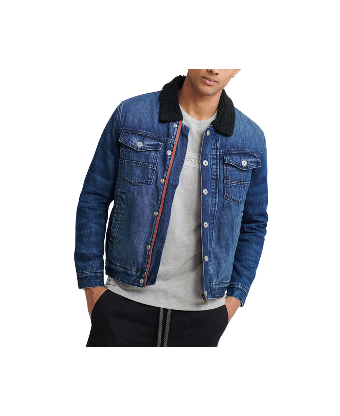 superdry hacienda sherpa denim jacket 