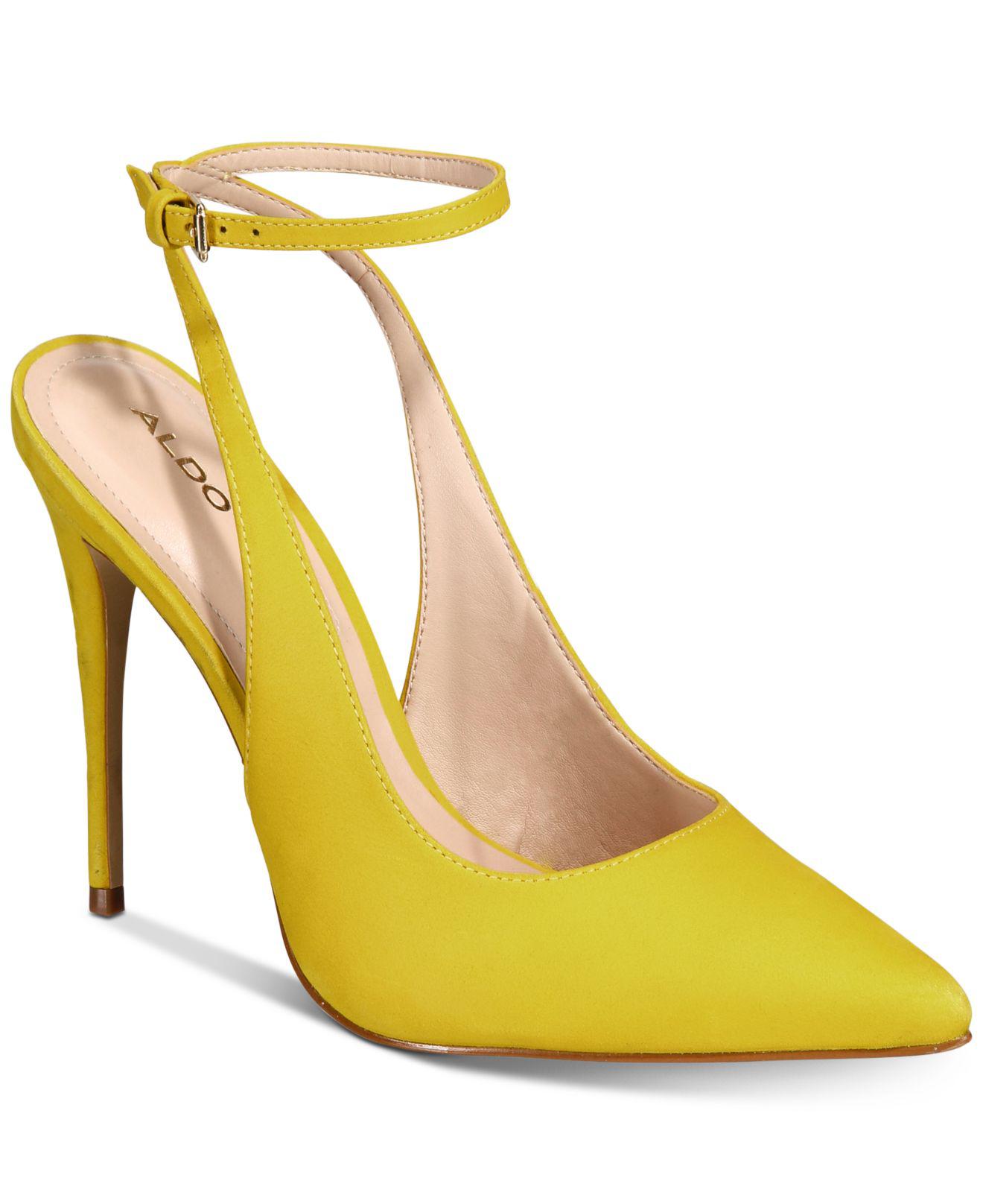 aldo yellow heels