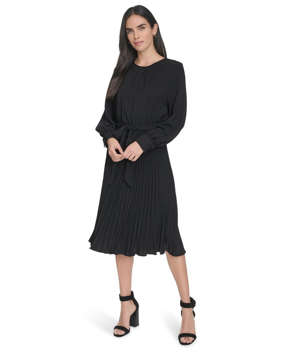 Midi Dress Macy's Black Calvin Klein Dress Calvin Klein Plus