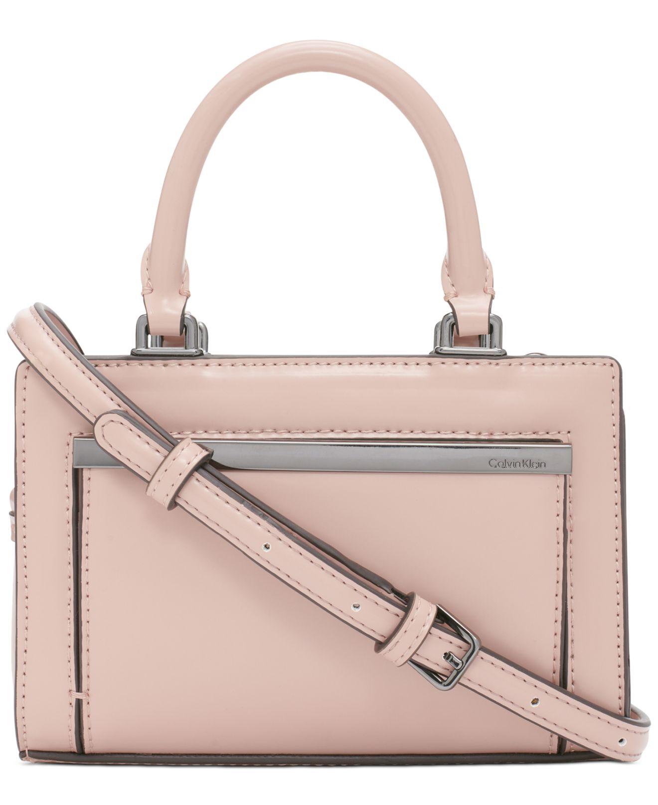 Calvin Klein Astrid Triple Compartment Convertible Mini Satchel in Pink ...