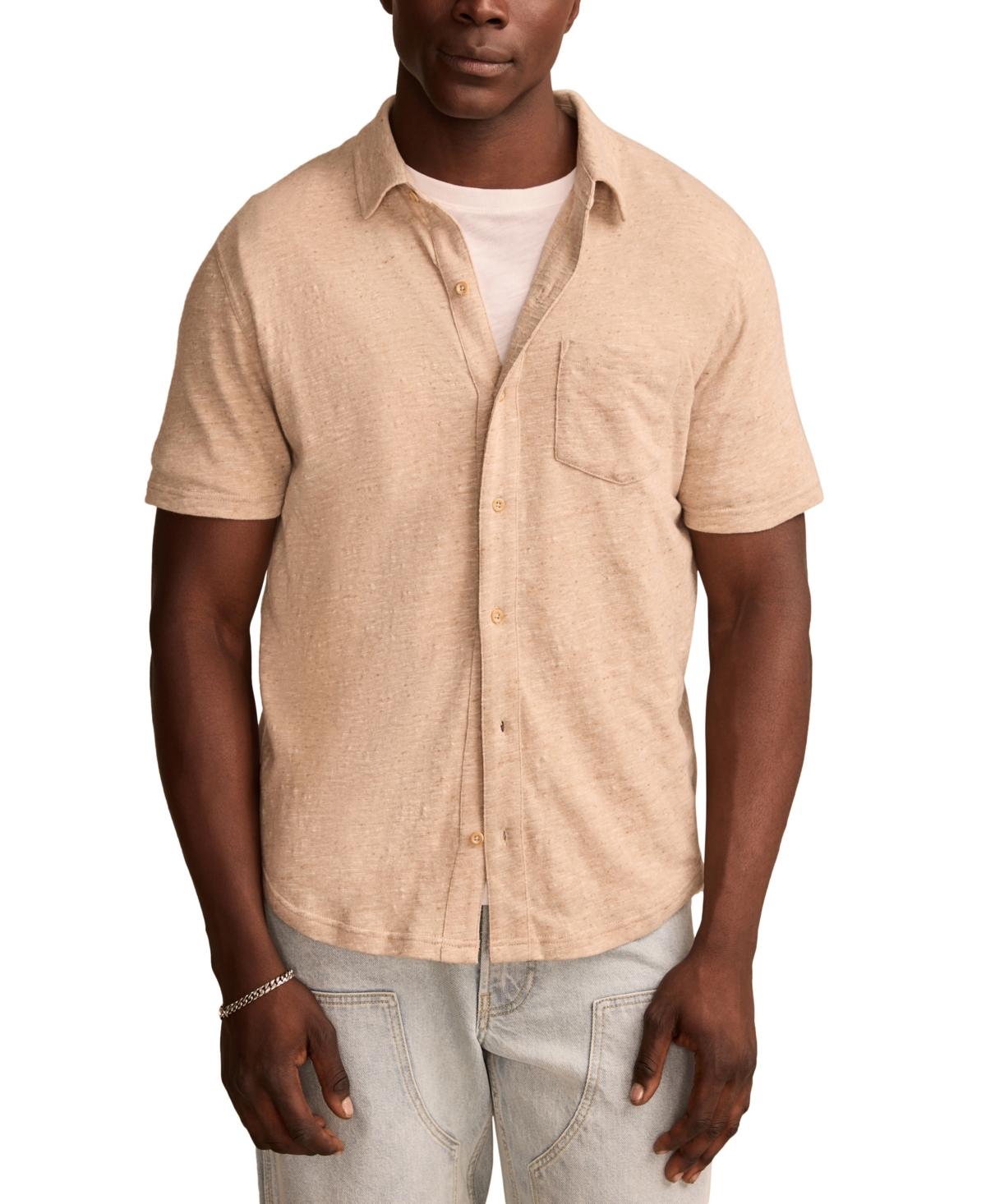 Lucky Brand Linen Short Sleeve Button Down Shirt in Natural for Men | Lyst
