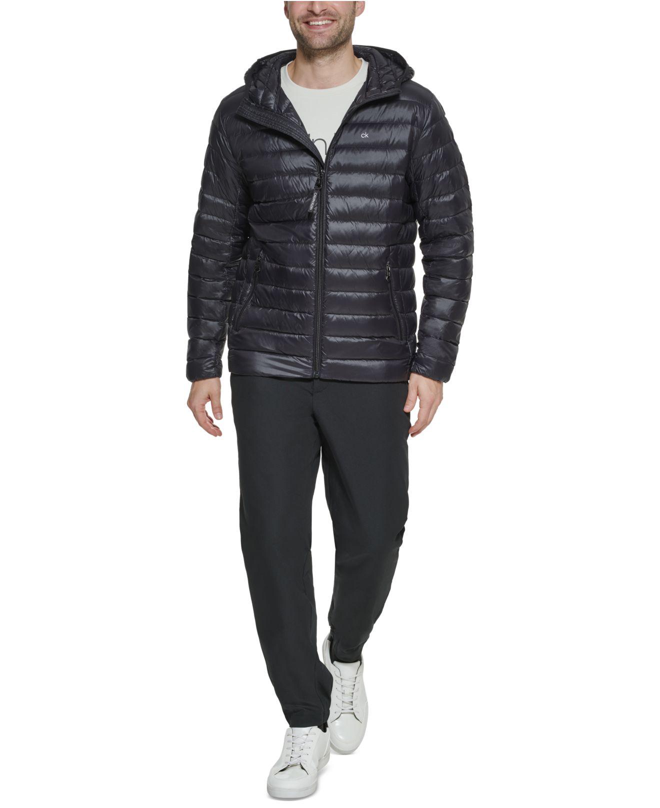 Calvin Klein Hooded Packable Down Jacket, Created For Macy's in Black for  Men | Lyst