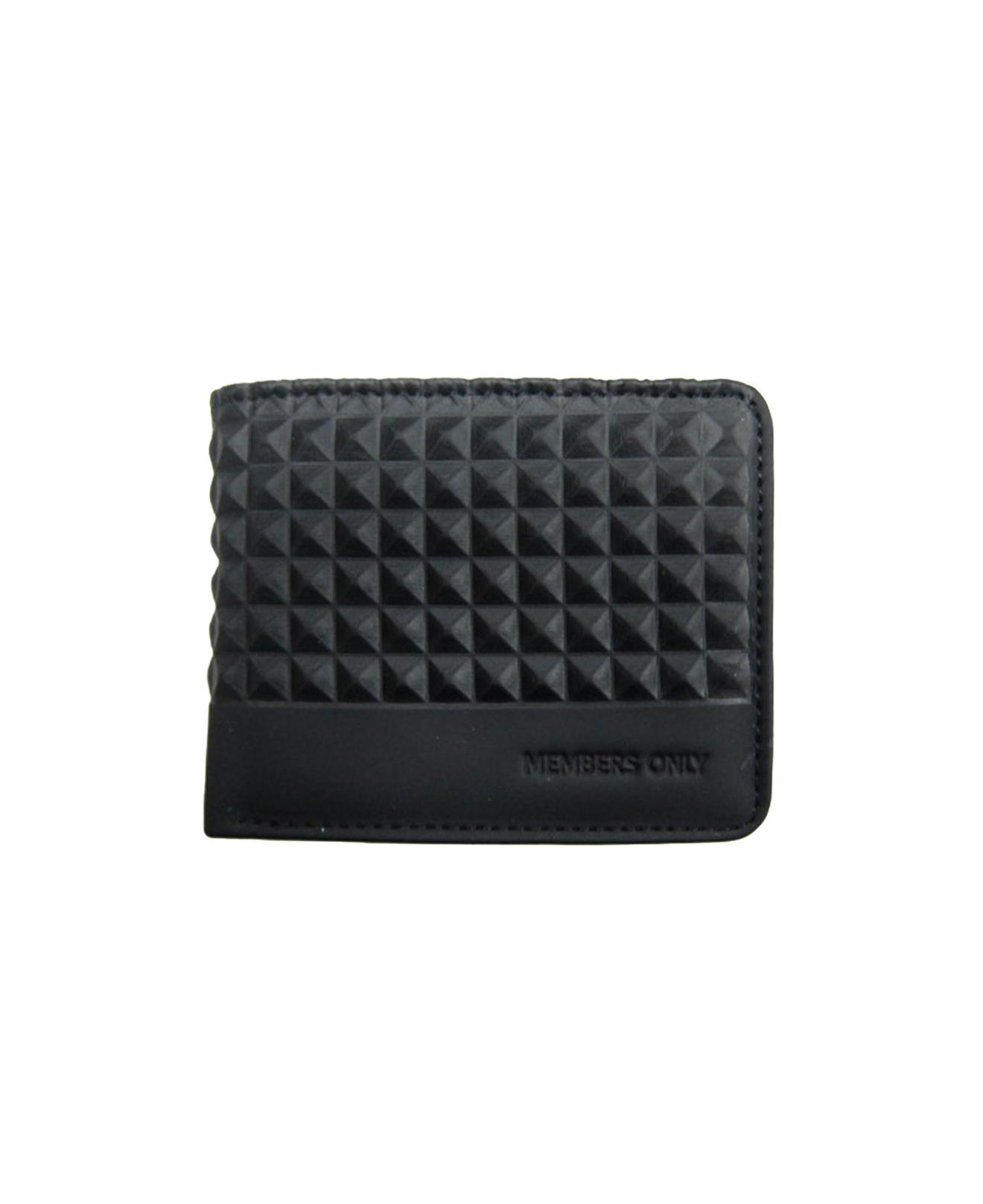 Members Only Rubber Studded Wallet in Black for Men