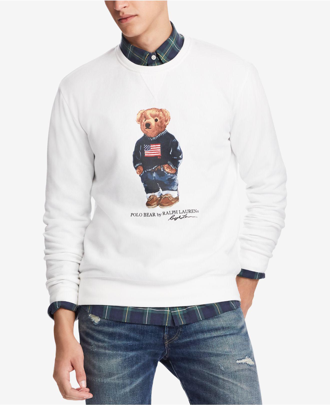 polo bear sweater white