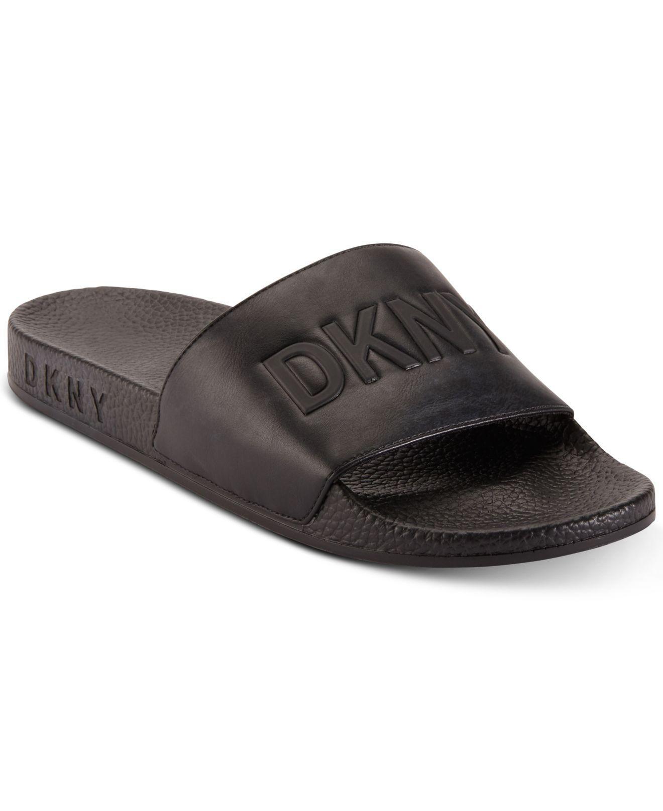 DKNY Silos Logo Shower Slide Sandals in 