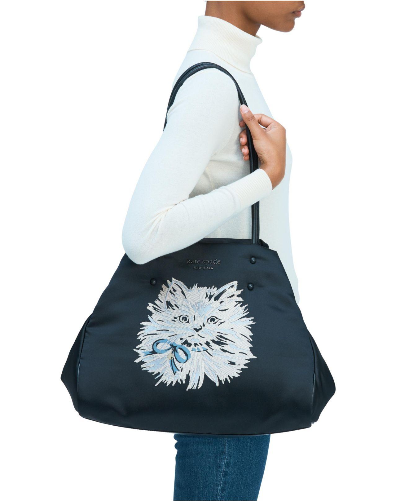 Kate spade everything puffy cat large tote sale