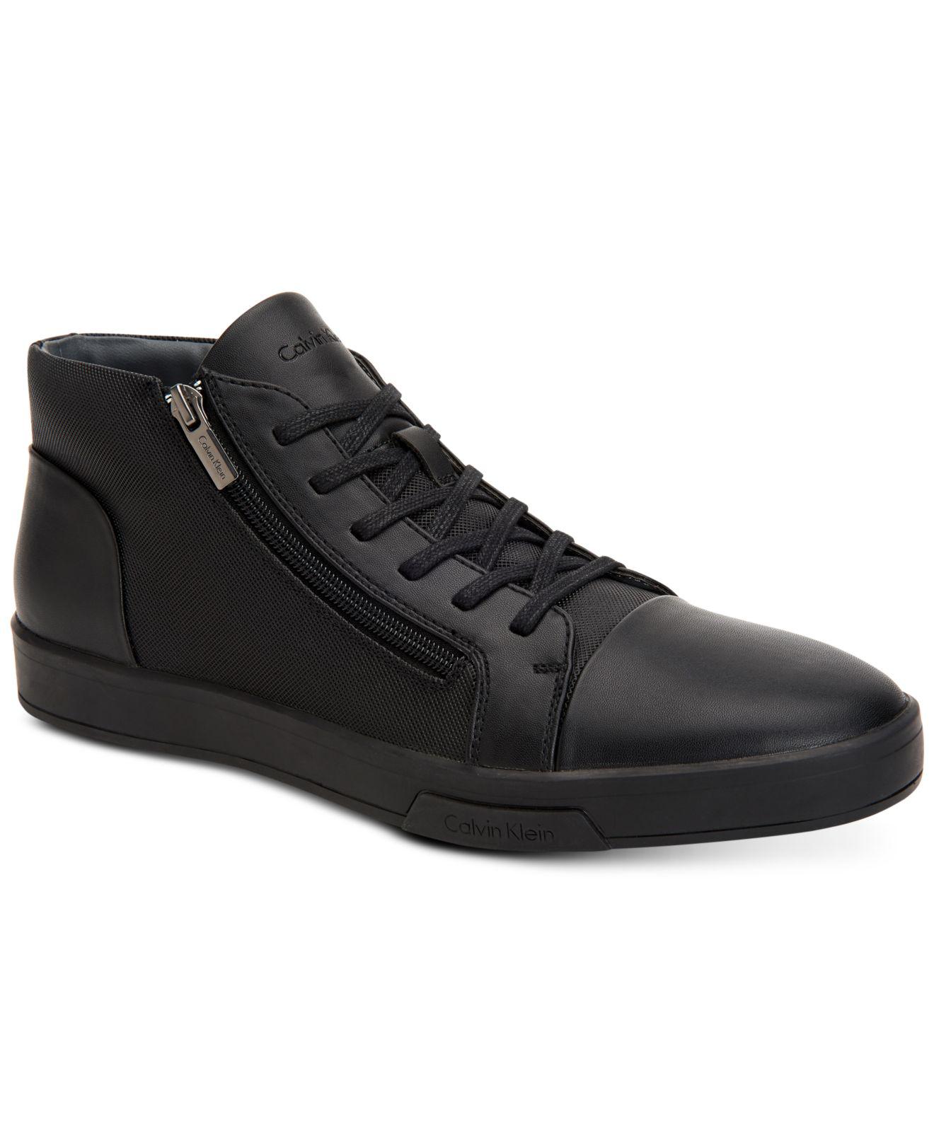 Calvin Klein Bozeman High-top Sneakers in Black for Men | Lyst