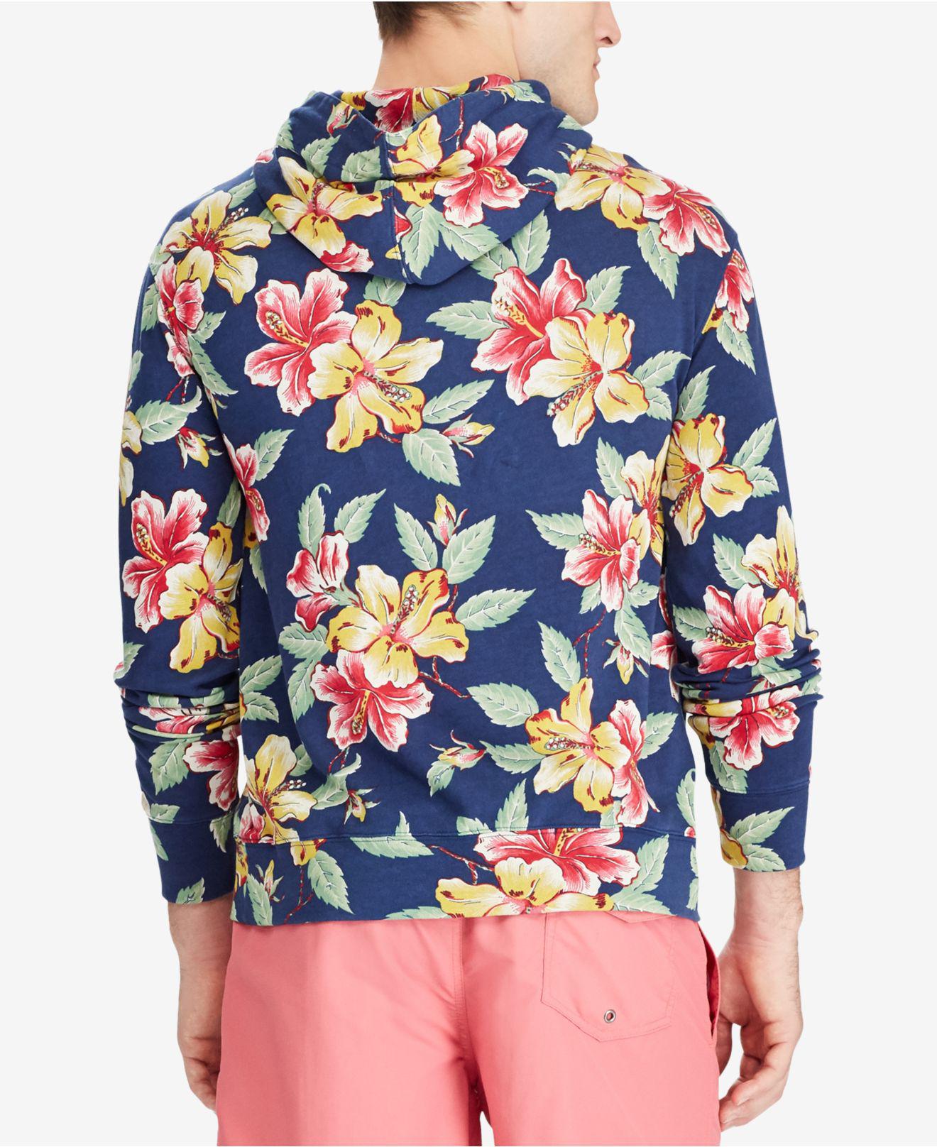 floral polo hoodie