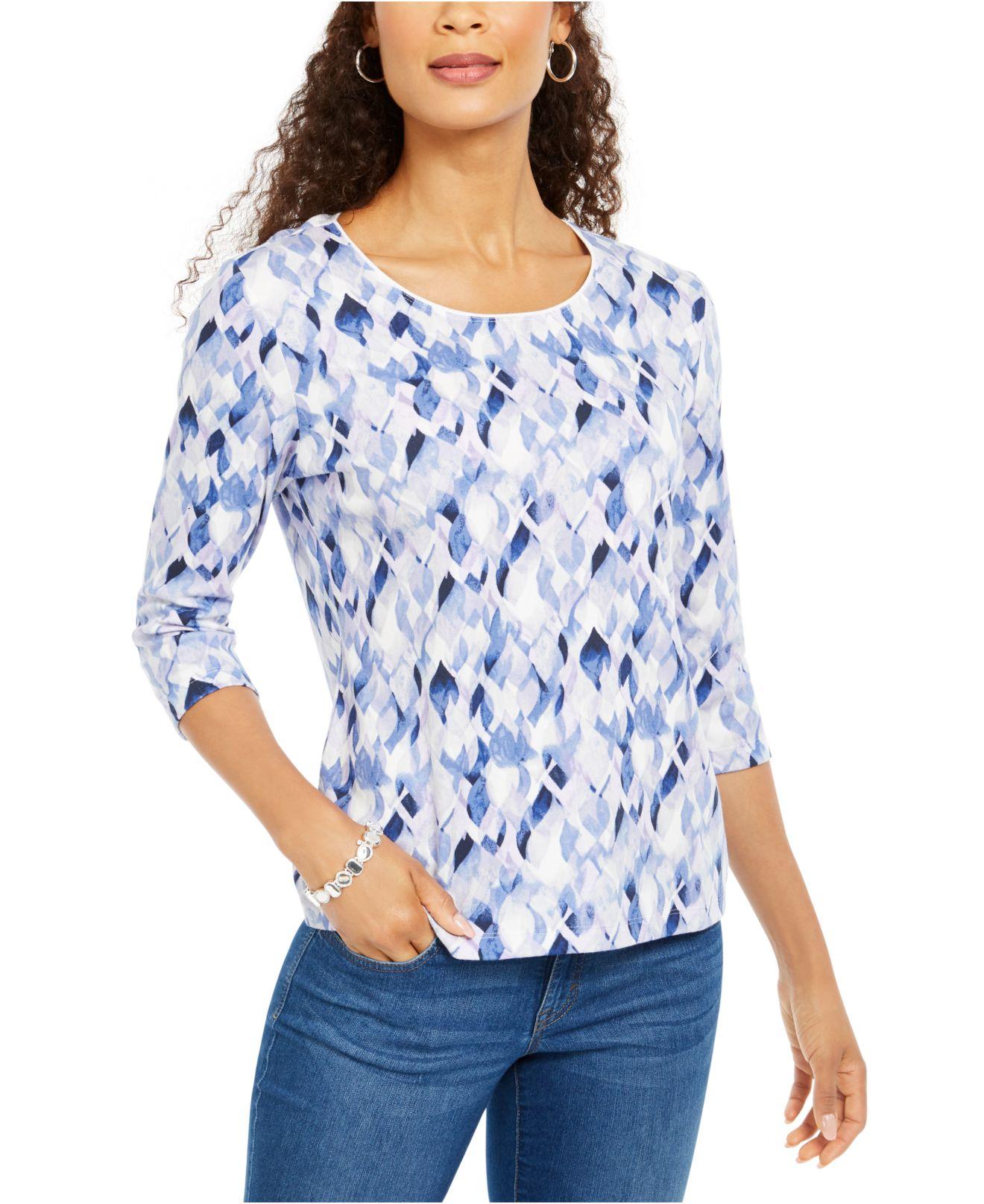 karen-scott-cotton-petite-printed-3-4-sleeve-top-created-for-macy-s-in