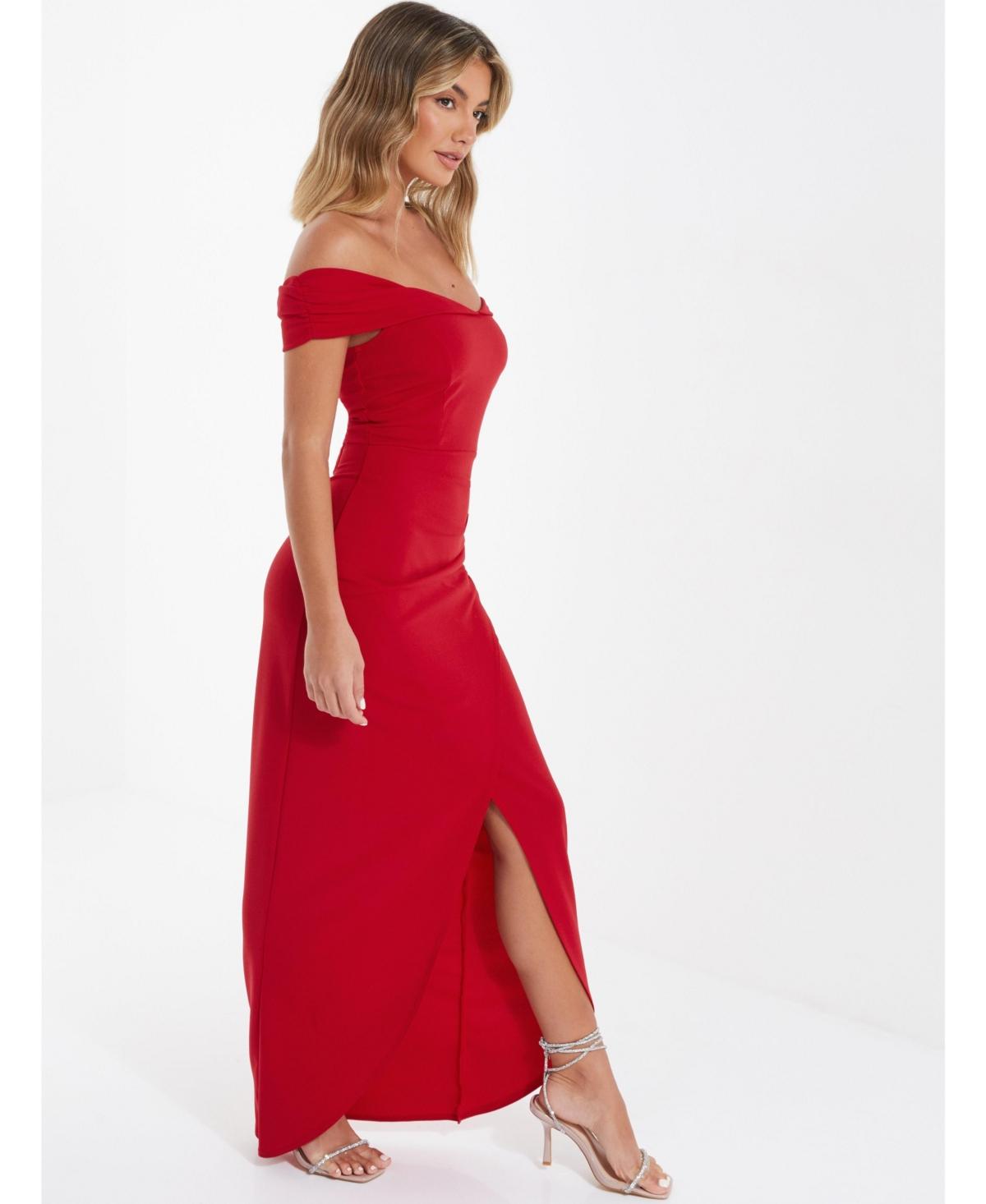 quiz clothing red dress Bardot Skater Dress Midi Dress Quiz Clothing Australia Quiz Red Curve Wrap Midi Dress Matalan
