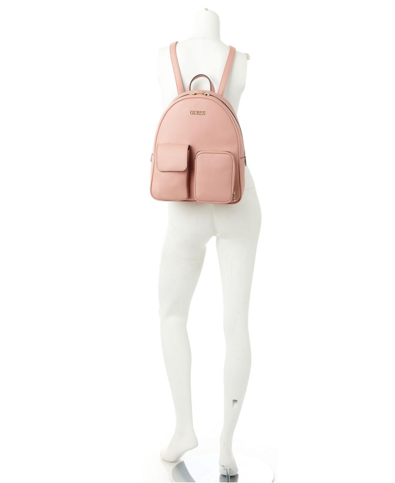 light pink guess backpack